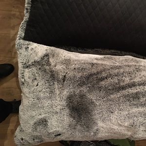 New Faux Fur pillows with quilted black backing